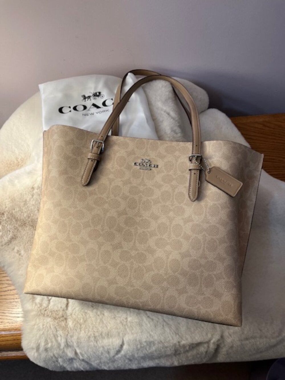 COACH -Signature Canvas Tote Handbag - Picture 2 of 10